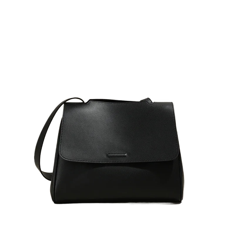 Structured Leather Shoulder Bag