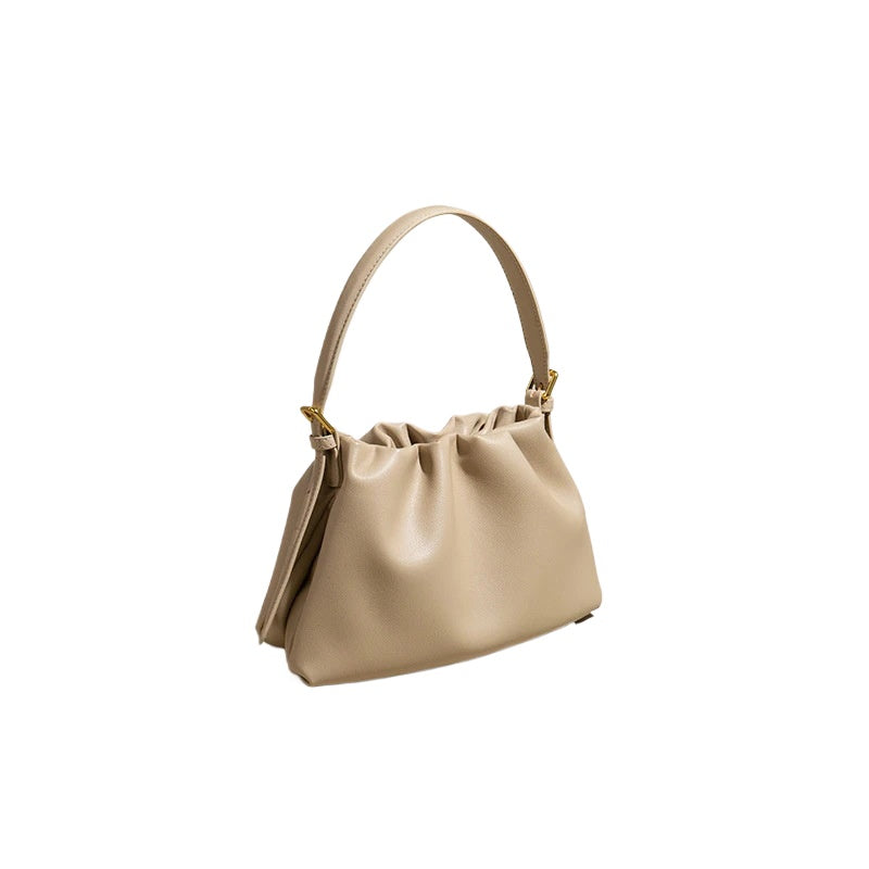 Caramel Leather Cloud Shoulder Bag