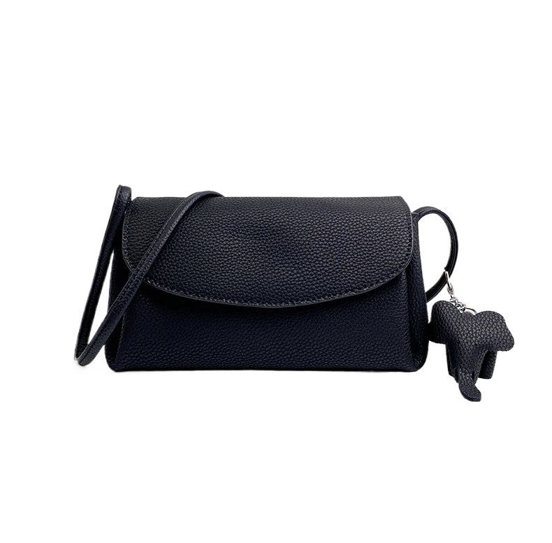 Compact Pebbled Crossbody Purse