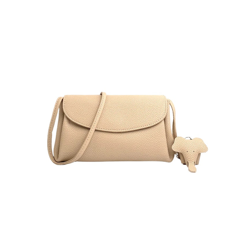 Compact Pebbled Crossbody Purse