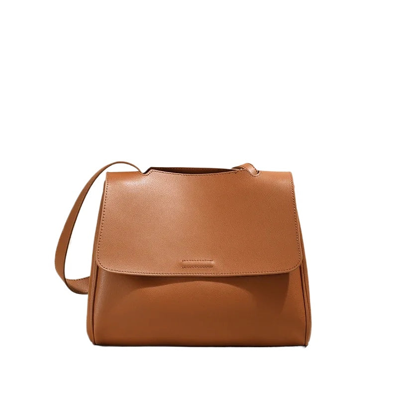 Structured Leather Shoulder Bag