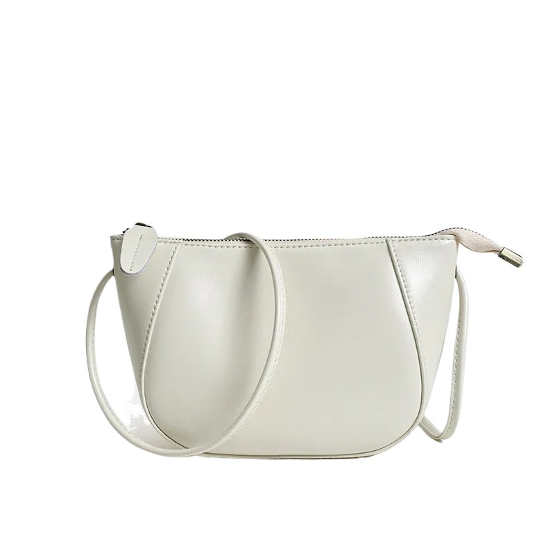 Minimal Leather Shell Bag