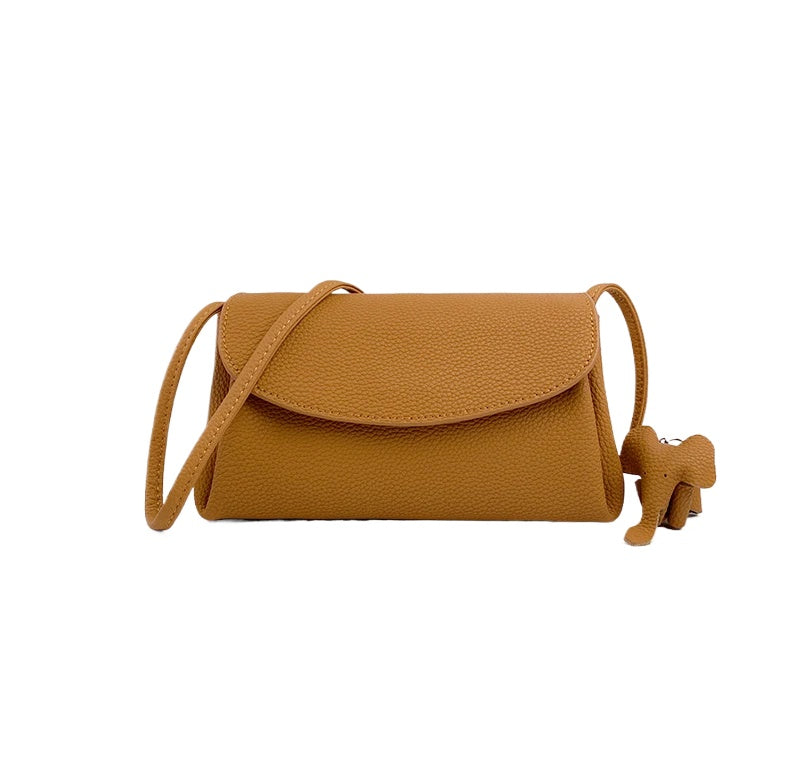 Compact Pebbled Crossbody Purse