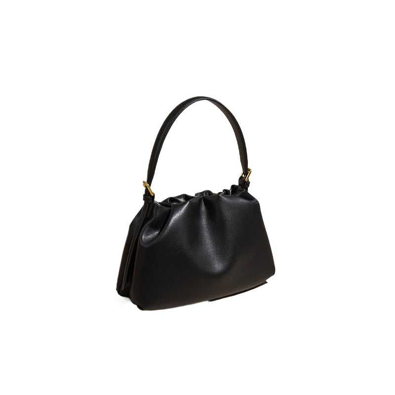 Caramel Leather Cloud Shoulder Bag