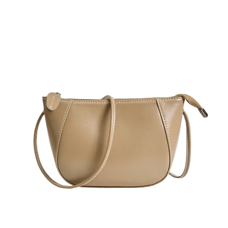 Minimal Leather Shell Bag