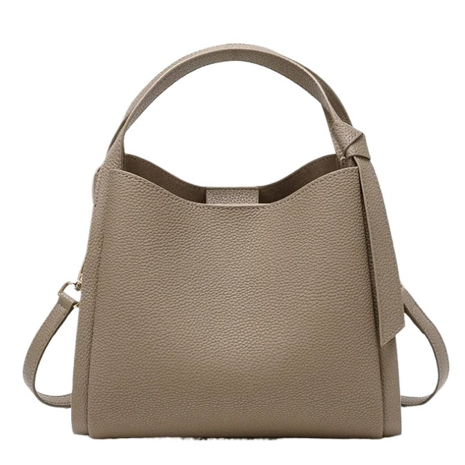 Pebbled Leather Bucket Bag