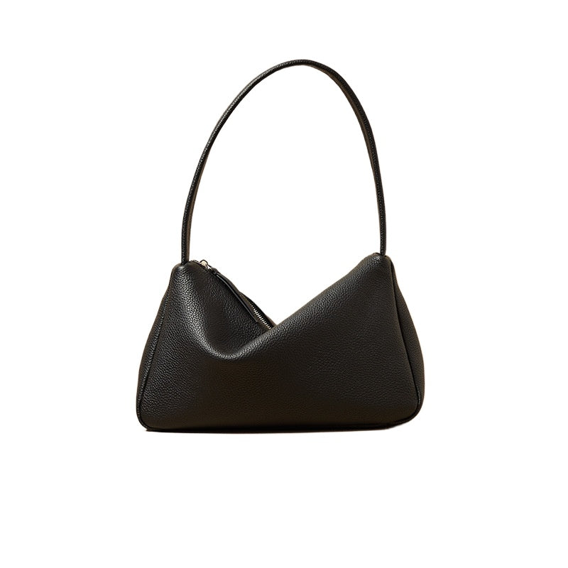 Cream Slouchy Leather Shoulder Bag