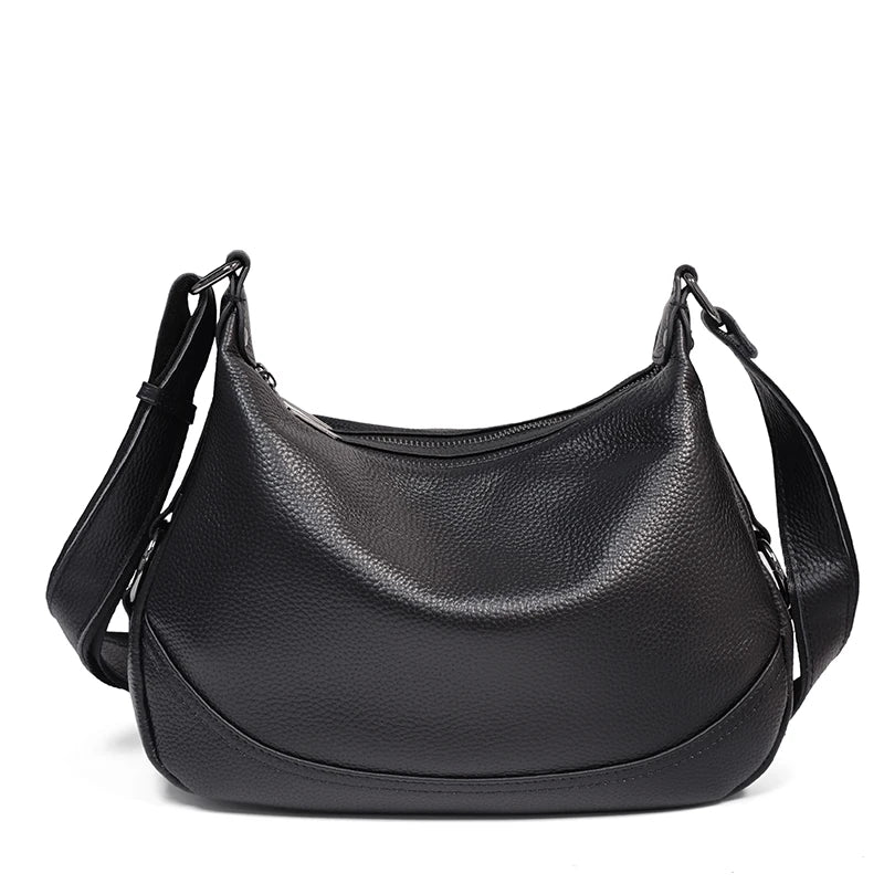 Rose Red Pebbled Leather Hobo Bag