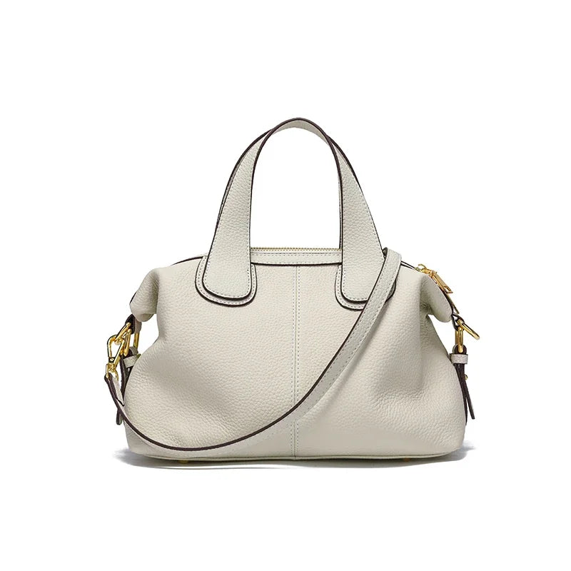 Sage Pebbled Leather Crossbody Satchel