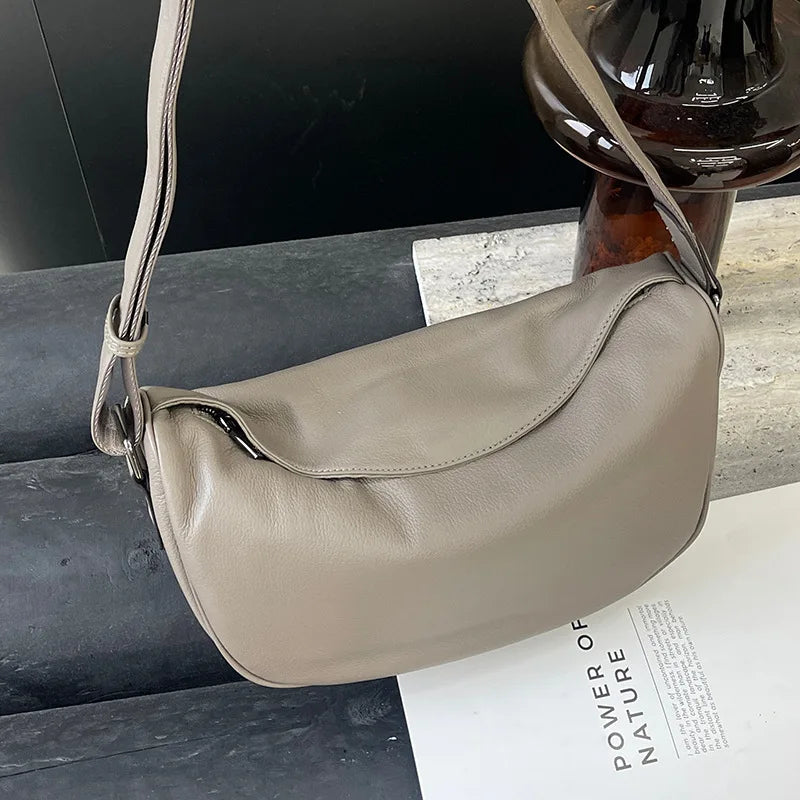 Black Leather Sling Bag
