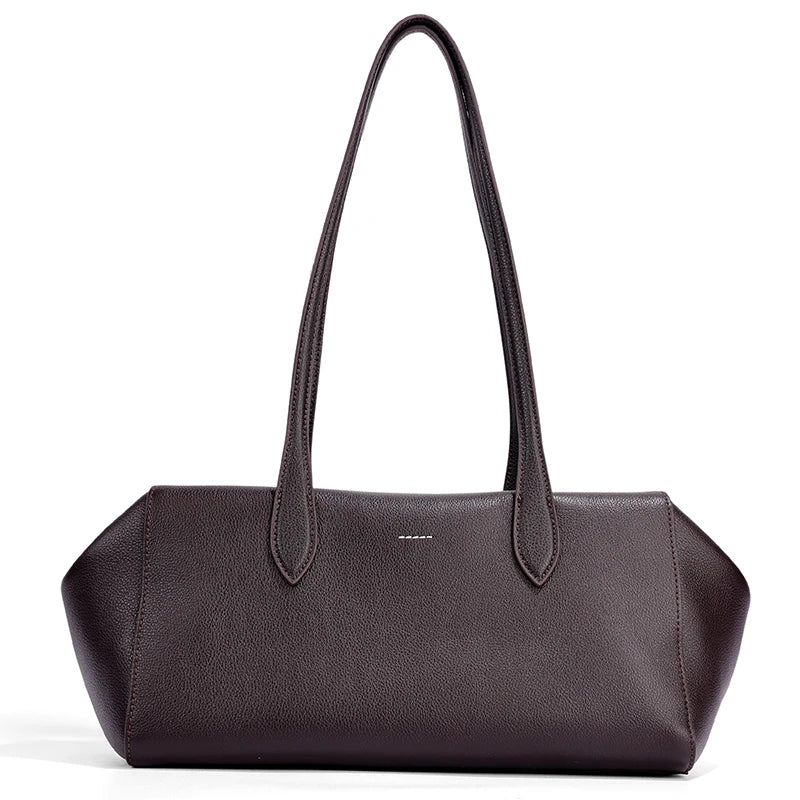 Espresso Leather East-West Shoulder Bag