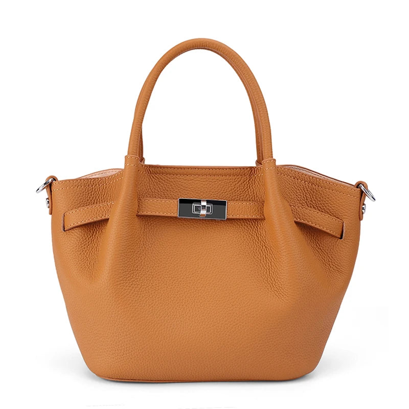 Blush Soft Leather Top Handle Work Bag