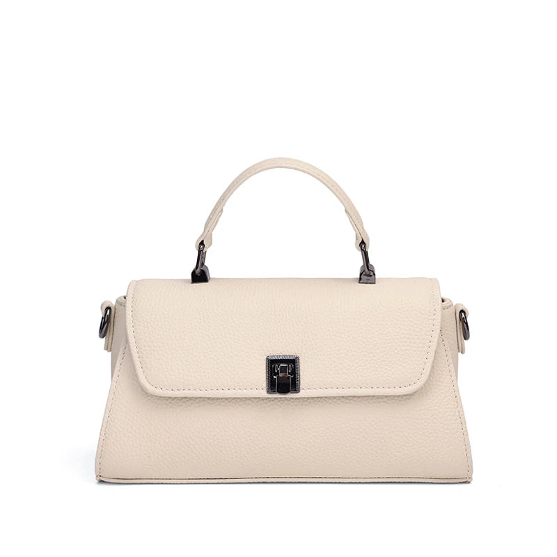 Camel Pebbled Flap Satchel