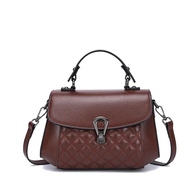 Quilted Leather Satchel Bag