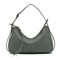 Greige Pebbled Zip Shoulder Bag
