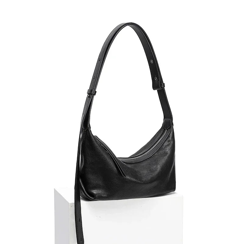 Slouchy Leather Zip Hobo