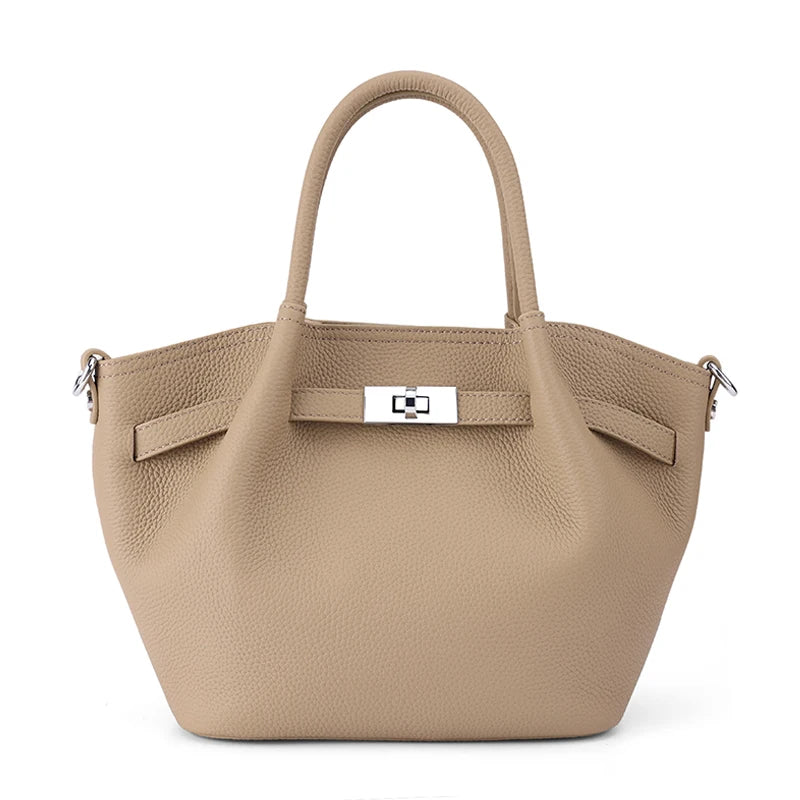 Blush Soft Leather Top Handle Work Bag