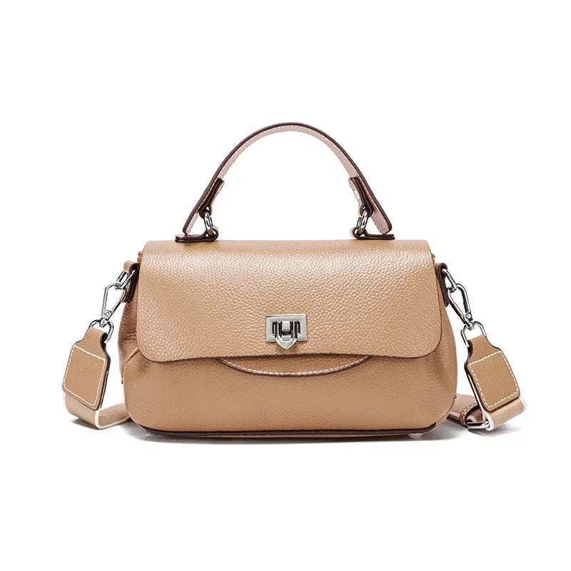 Ivory Pebbled Flap Crossbody