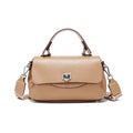 Ivory Pebbled Flap Crossbody