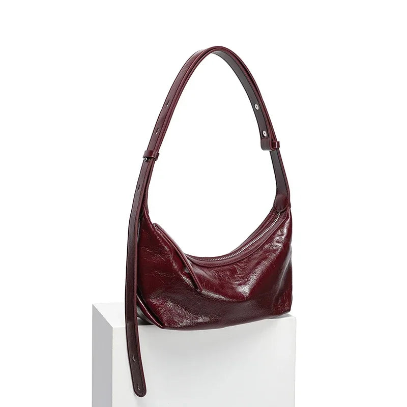 Slouchy Leather Zip Hobo