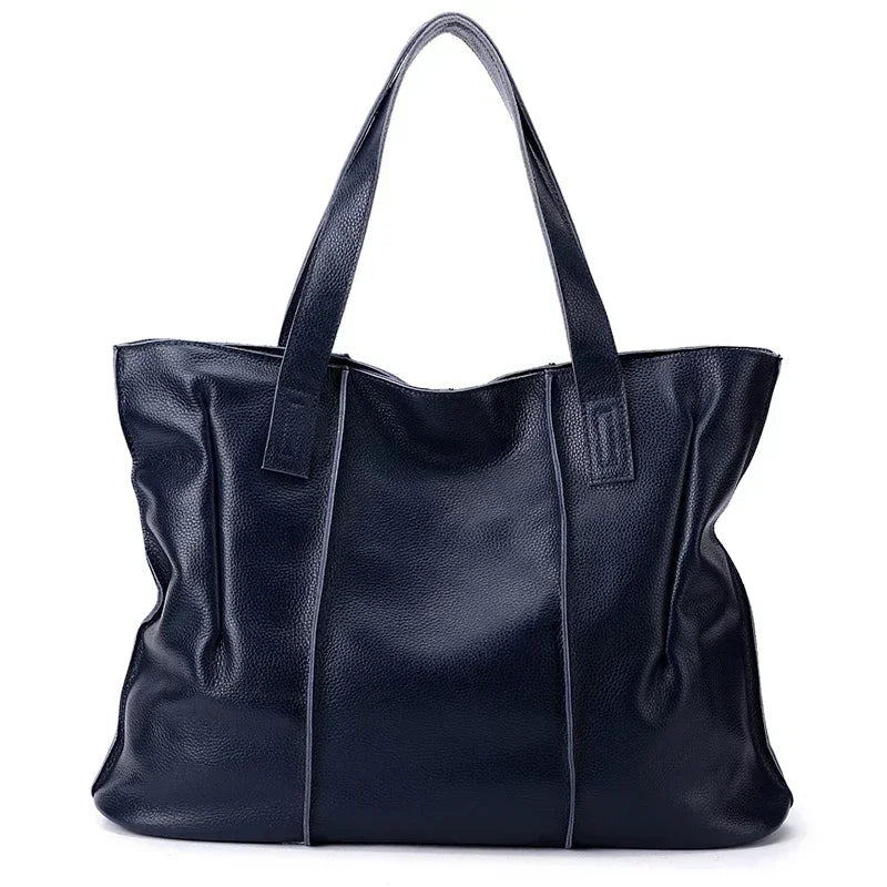 Large Capacity Soft Leather Tote Bag