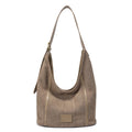 Taupe Suede Bucket Hobo