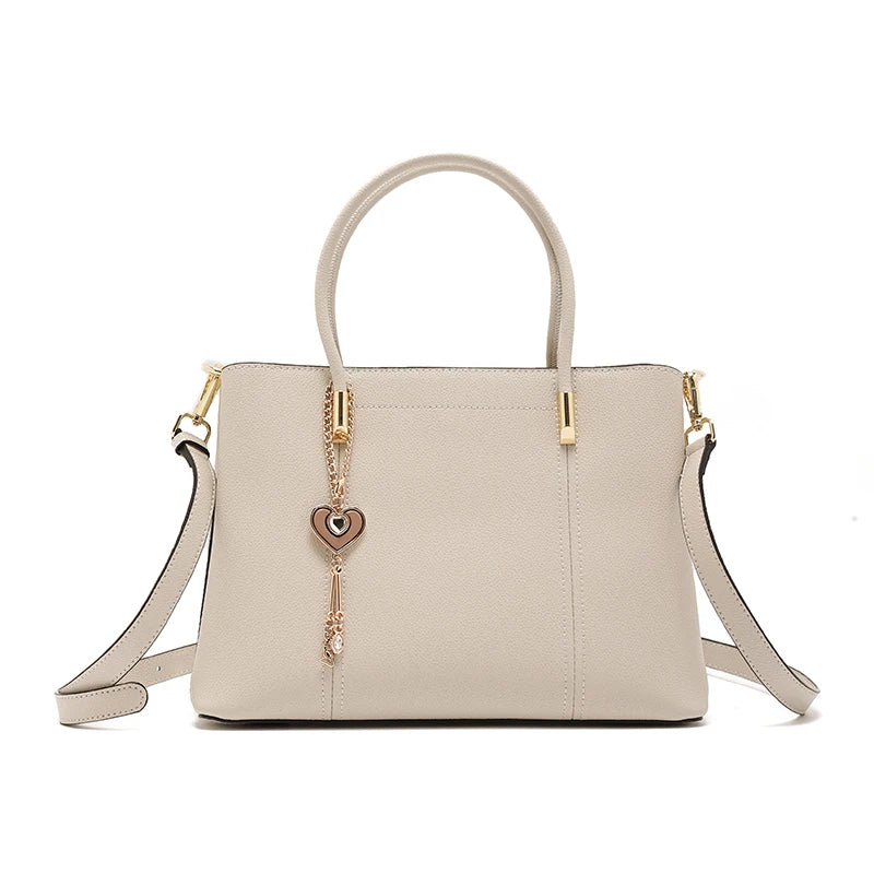 Caramel Leather Charm Tote