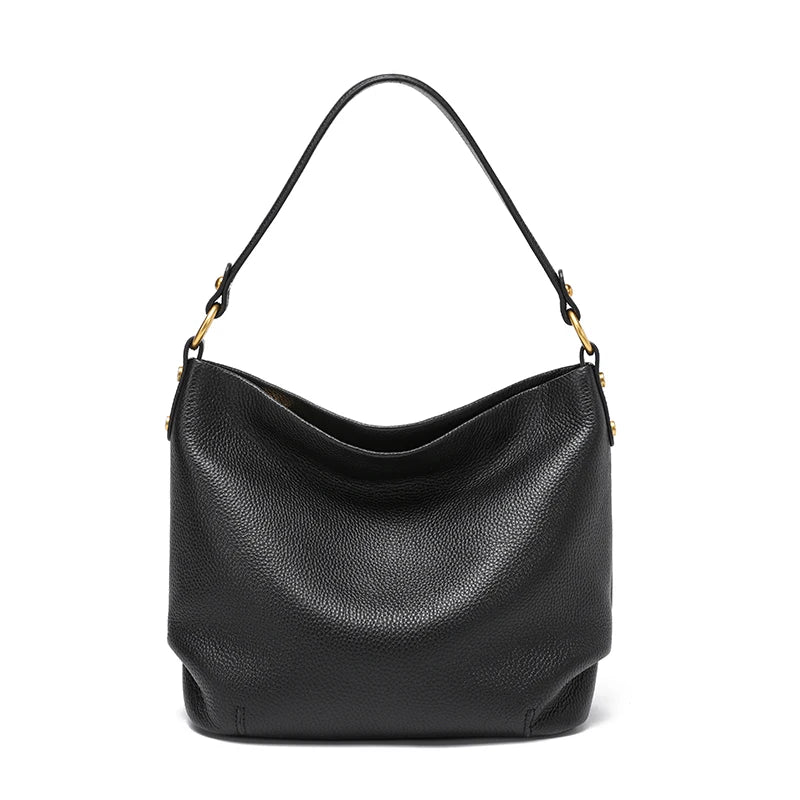 Ivory Leather Hobo Bag