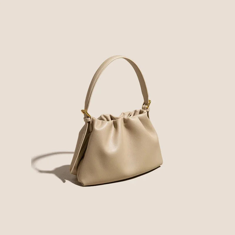 Caramel Leather Cloud Shoulder Bag