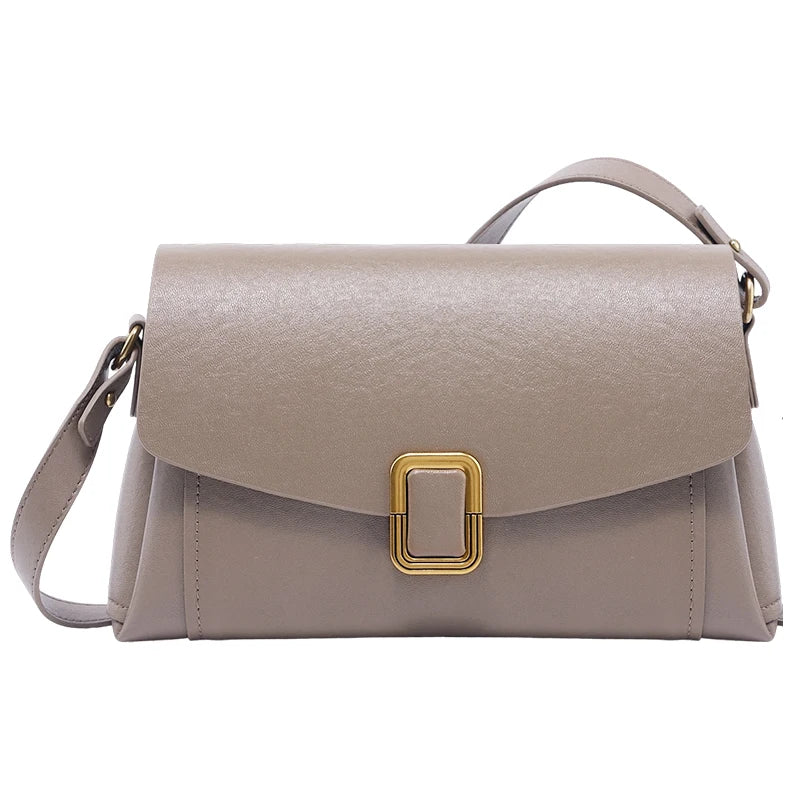 Ivory Rectangle Buckle Crossbody Bag