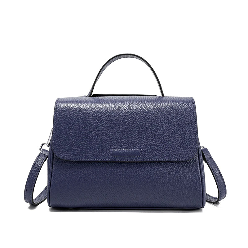 Taupe Pebbled Top Handle Satchel