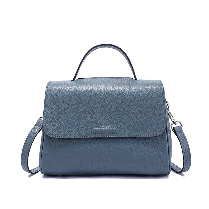 Taupe Pebbled Top Handle Satchel