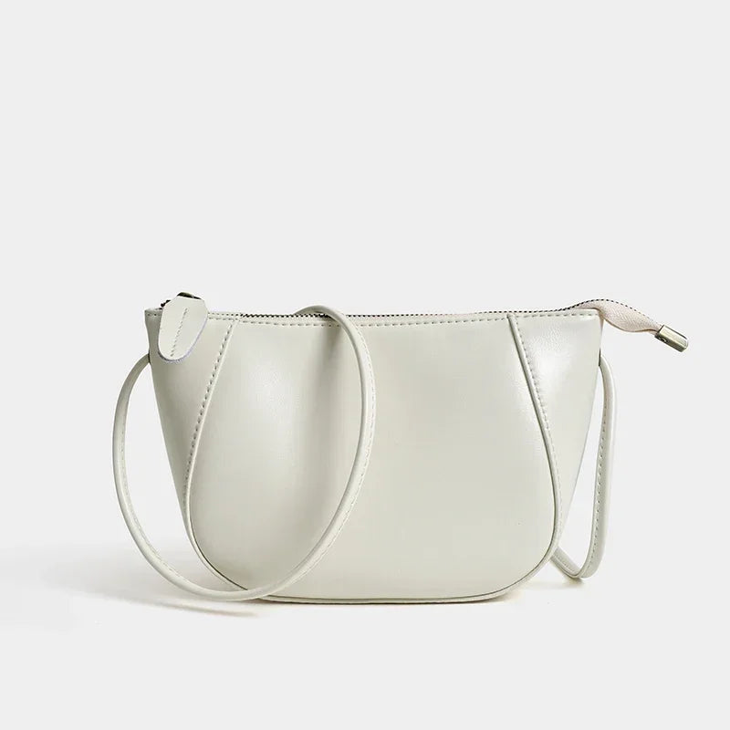 Minimal Leather Shell Bag