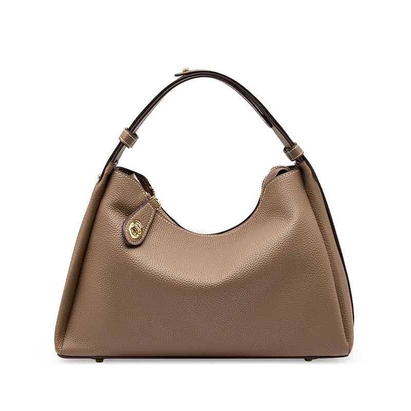 Ivory Pebbled Shoulder Bag