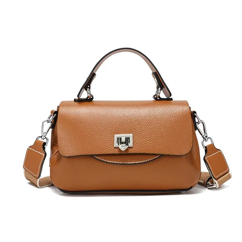 Ivory Pebbled Flap Crossbody