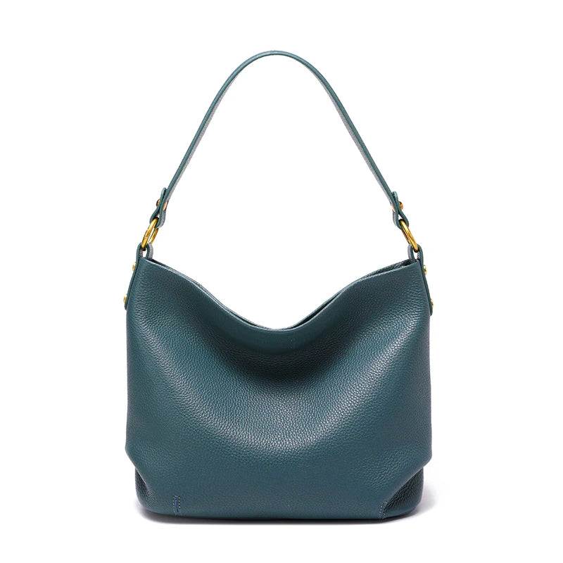 Ivory Leather Hobo Bag