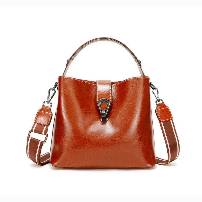 Ivory Lock Bucket Crossbody