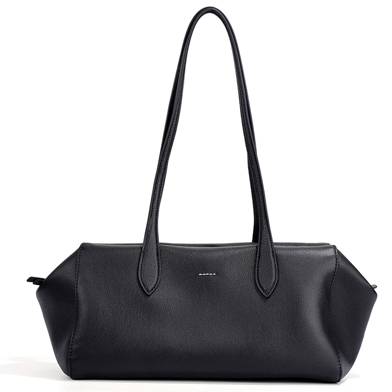 Espresso Leather East-West Shoulder Bag