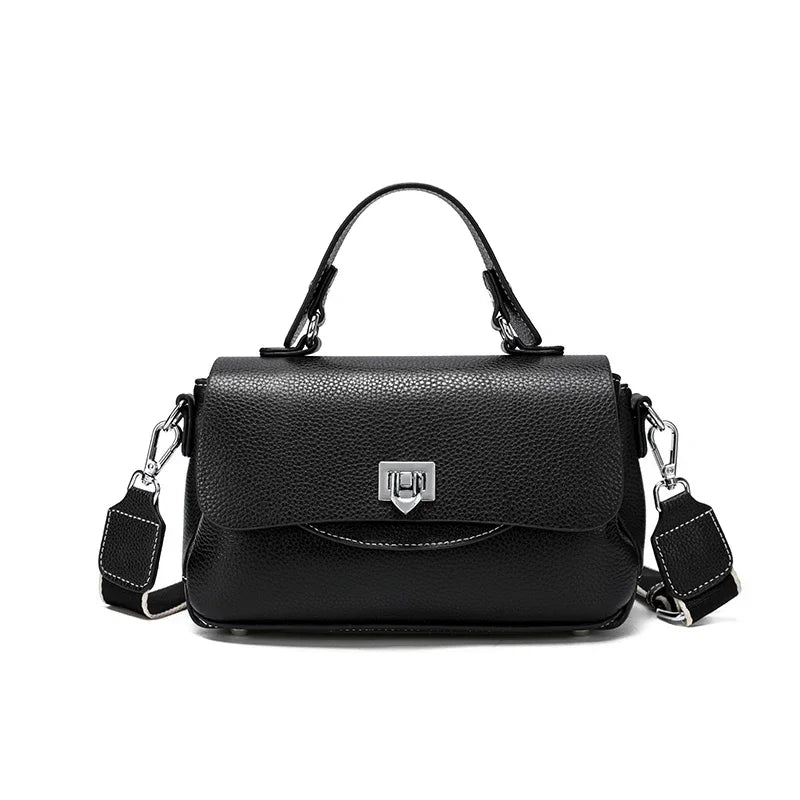 Ivory Pebbled Flap Crossbody