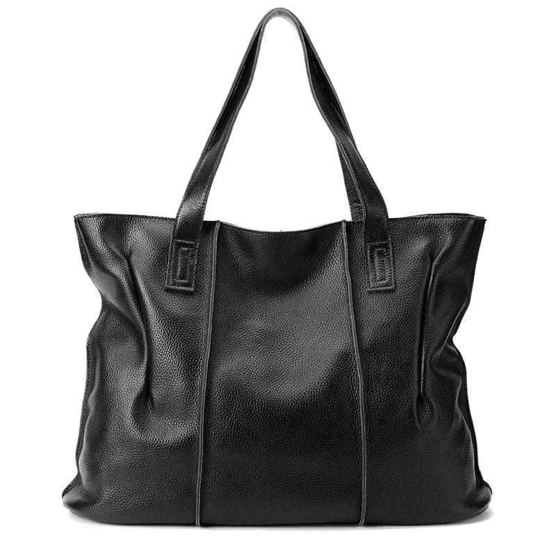 Large Capacity Soft Leather Tote Bag