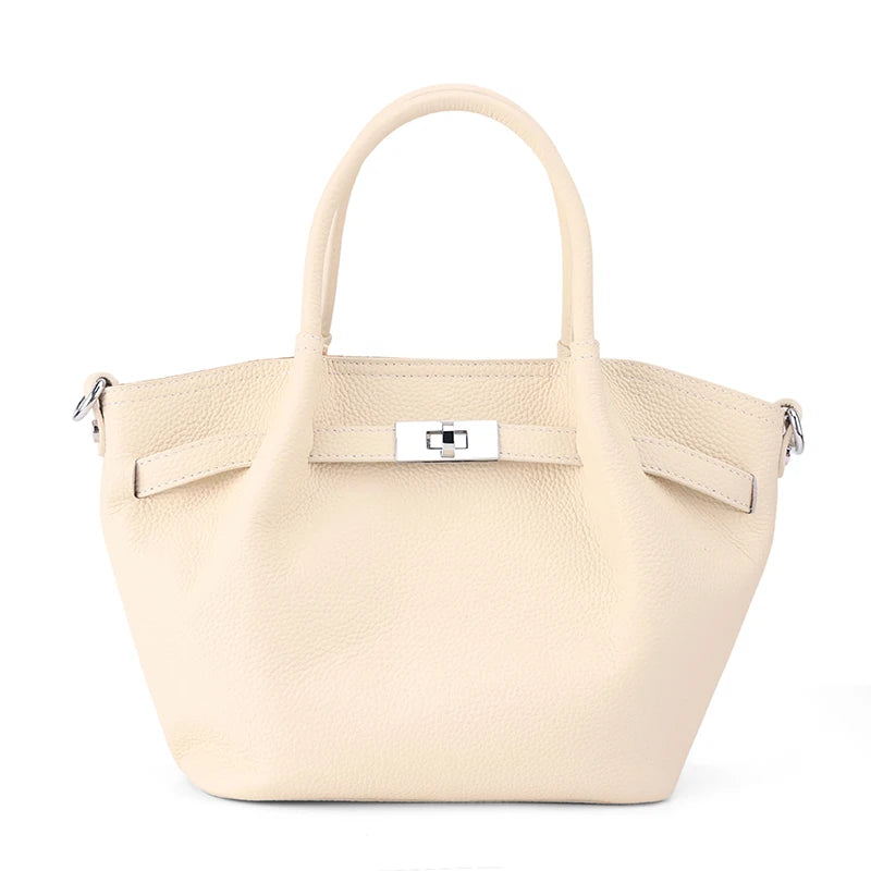 Blush Soft Leather Top Handle Work Bag