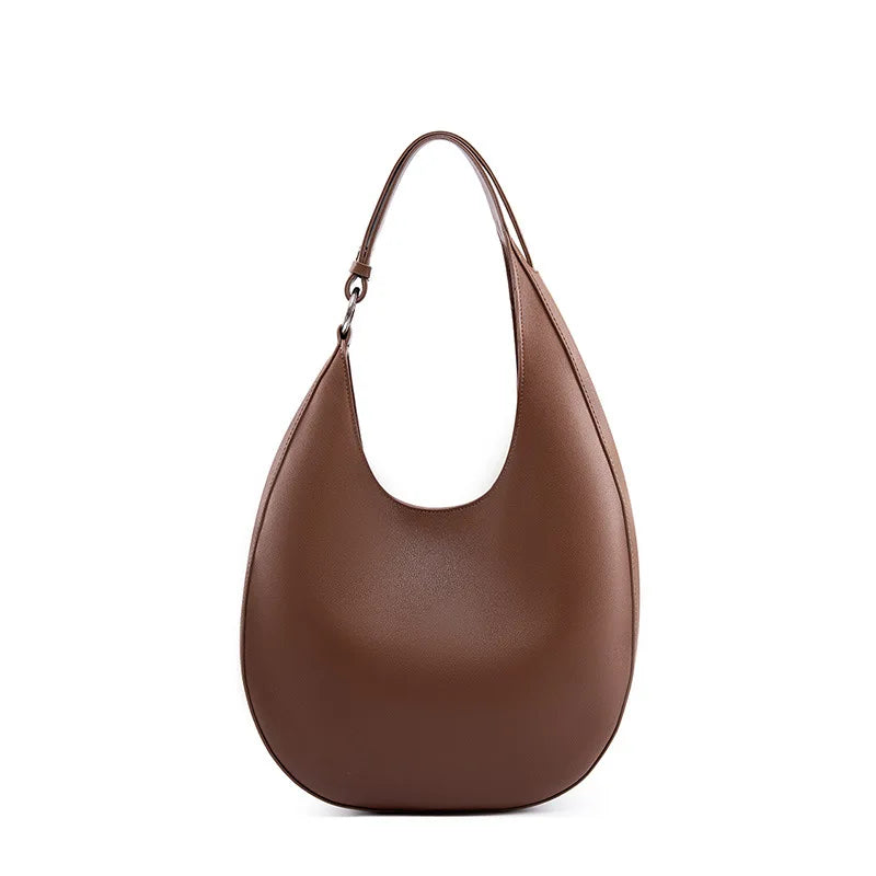 Half Moon Leather Shoulder Bag