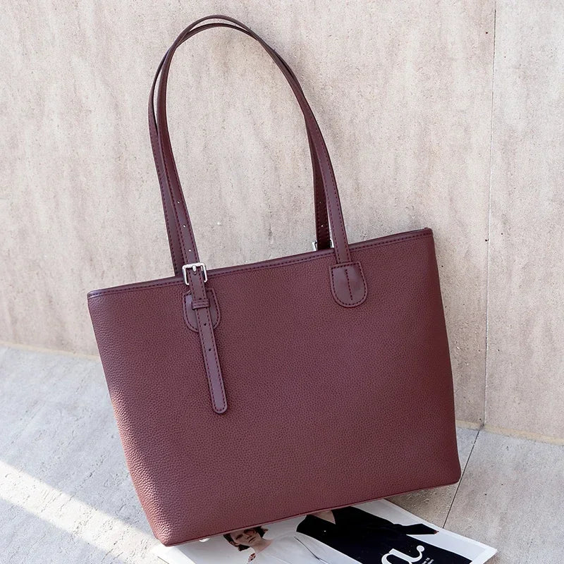 Pebbled Leather Tote Bag