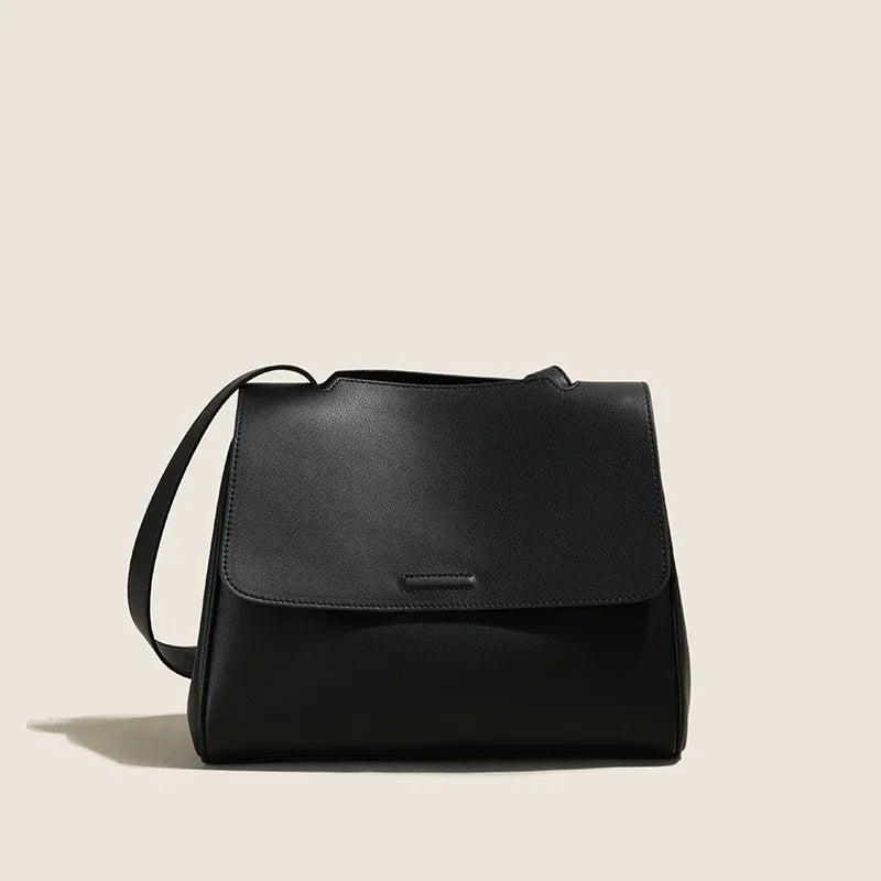 Structured Leather Shoulder Bag