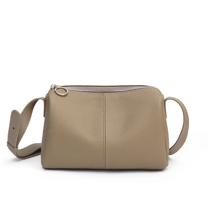 Mini Pebbled Leather Boston Crossbody Bag