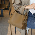 Pebbled Leather Bucket Bag