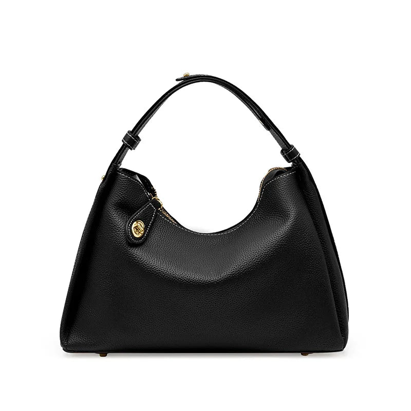 Ivory Pebbled Shoulder Bag