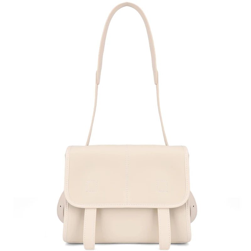 Minimalist Leather Flap Satchel