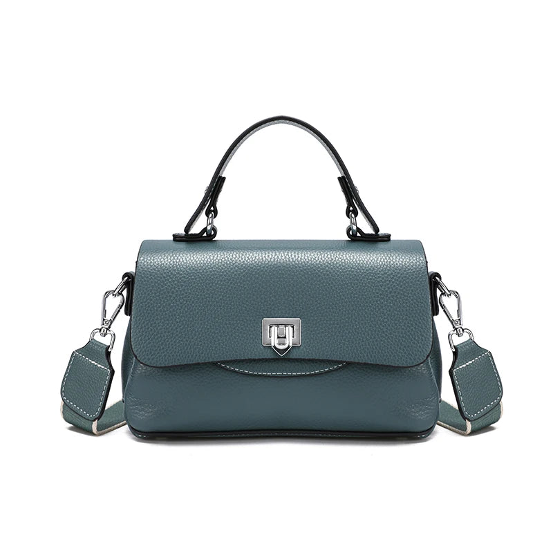 Ivory Pebbled Flap Crossbody