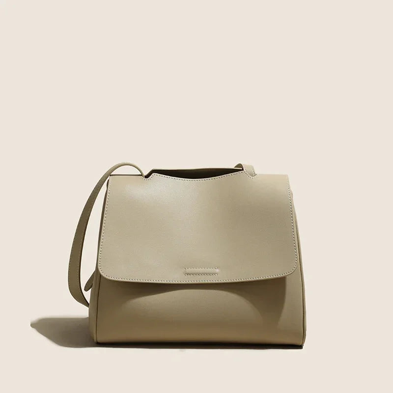 Structured Leather Shoulder Bag